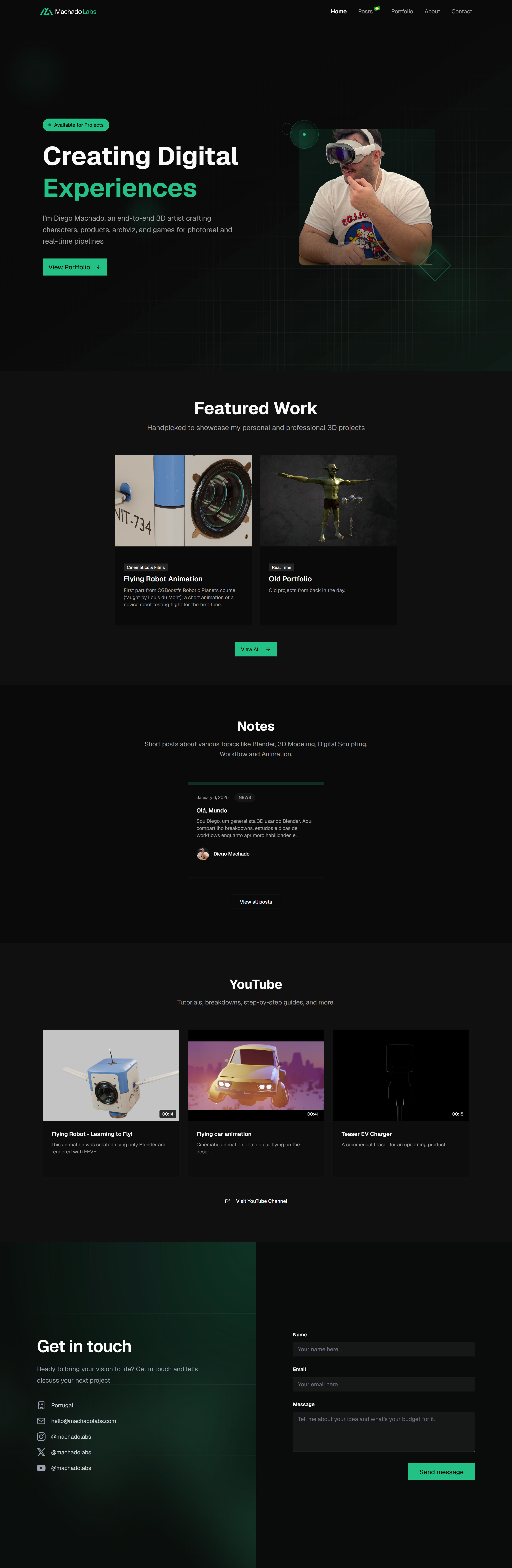 Screenshot of MachadoLabs